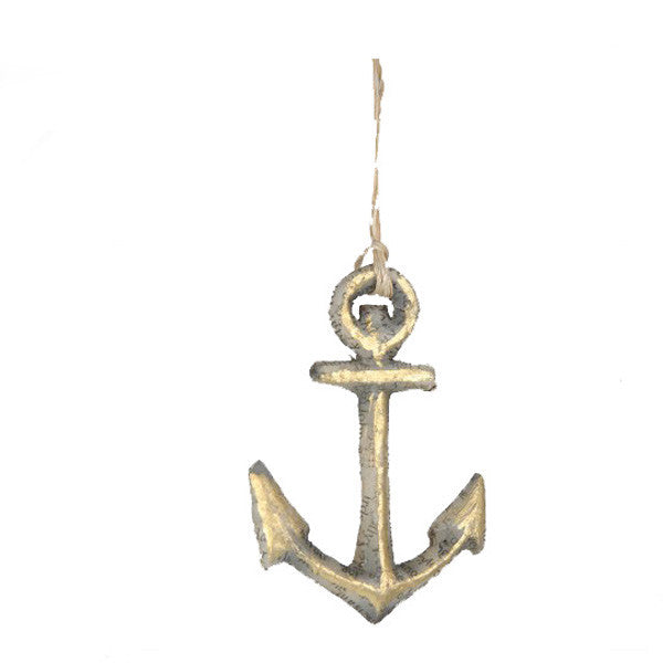 Gold Anchor Ornament