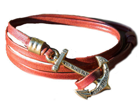 Kiel James Patrick Mahogany Plank Bracelet