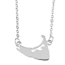 Map of Nantucket Necklace in Silver