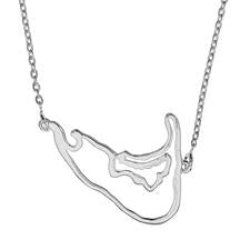 Nantucket Cutout Charm Necklace in Sterling Silver