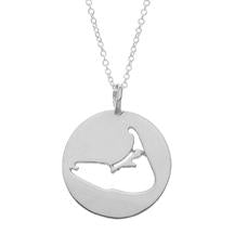 Nantucket Cutout Charm Necklace in Sterling Silver