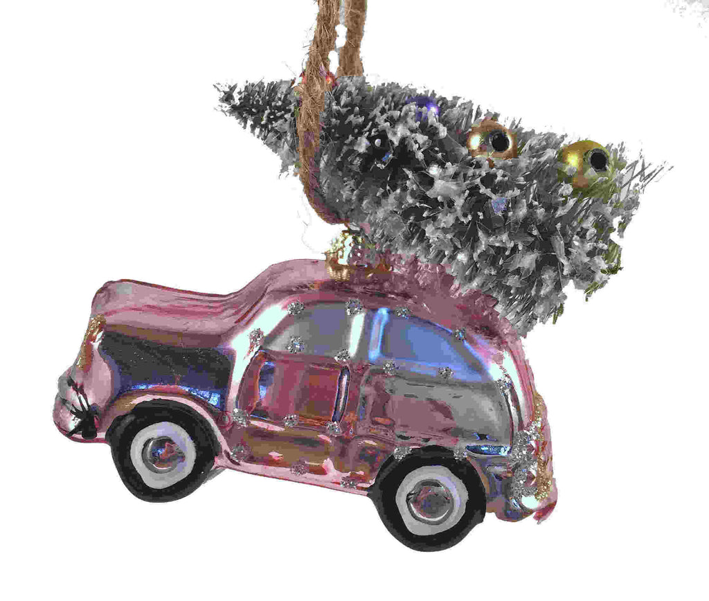 Retro Beach Car Tree Ornament