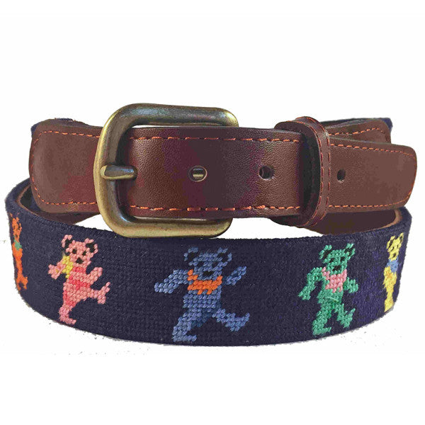 Smathers & Branson Dancing Bears Needlepoint Belt