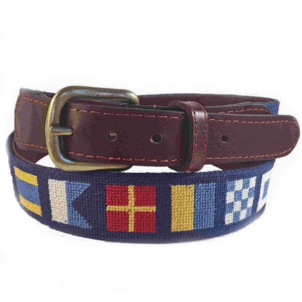 Smathers & Branson Dark n' Stormy Needlepoint Belt