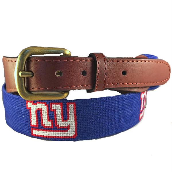 Smathers & Branson New York Giants Needlepoint Belt