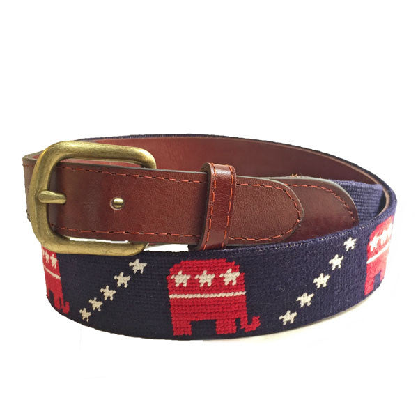 Smathers & Branson Republican Needlepoint Belt