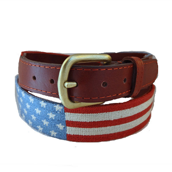 Smathers & Branson Stars and Stripes Needlepoint Belt