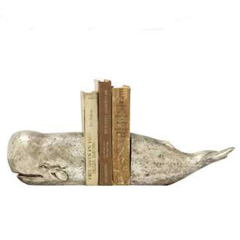 Wooden Whale Bookends