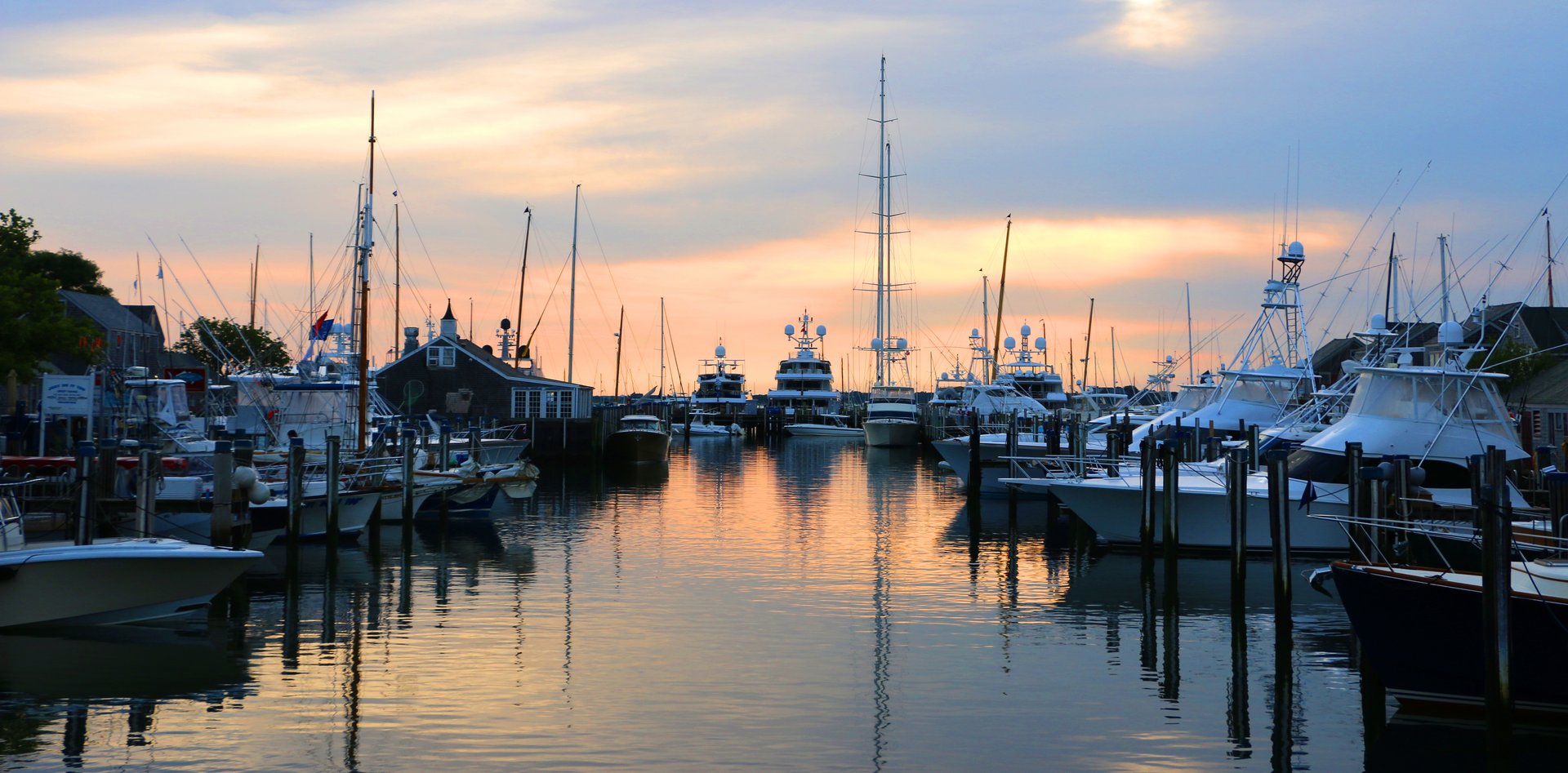 Nantucket Harbor At Sunset