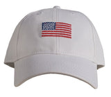 American Flag Hat in White by Harding Lane