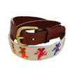 Smathers & Branson Dancing Bears (Oatmeal) Needlepoint Belt