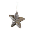 Driftwood Star Ornament in Silver