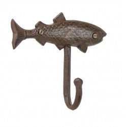 Fish Wall Hook, Rust