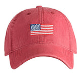 Harding Lane American Flag Baseball Hat in Weathered Red