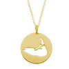Nantucket Cutout Charm Necklace in Gold