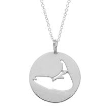 Map of Nantucket Necklace in Silver