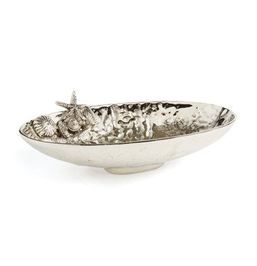Polished Nickel Tray with Rope Handles