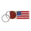 Smathers & Branson American Flag Needlepoint Key Fob (Oatmeal)