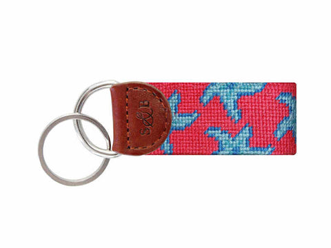 Monkey Fist Keychain in Red, White, and Blue