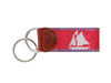 Smathers & Branson Tall Ships Needlepoint Key Fob