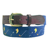 Smathers & Branson Golf Flags Needlepoint Belt