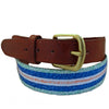 Smathers & Branson Surfer Stripe Needlepoint Belt