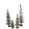 Set of 4 Winter Spire Trees Decoration